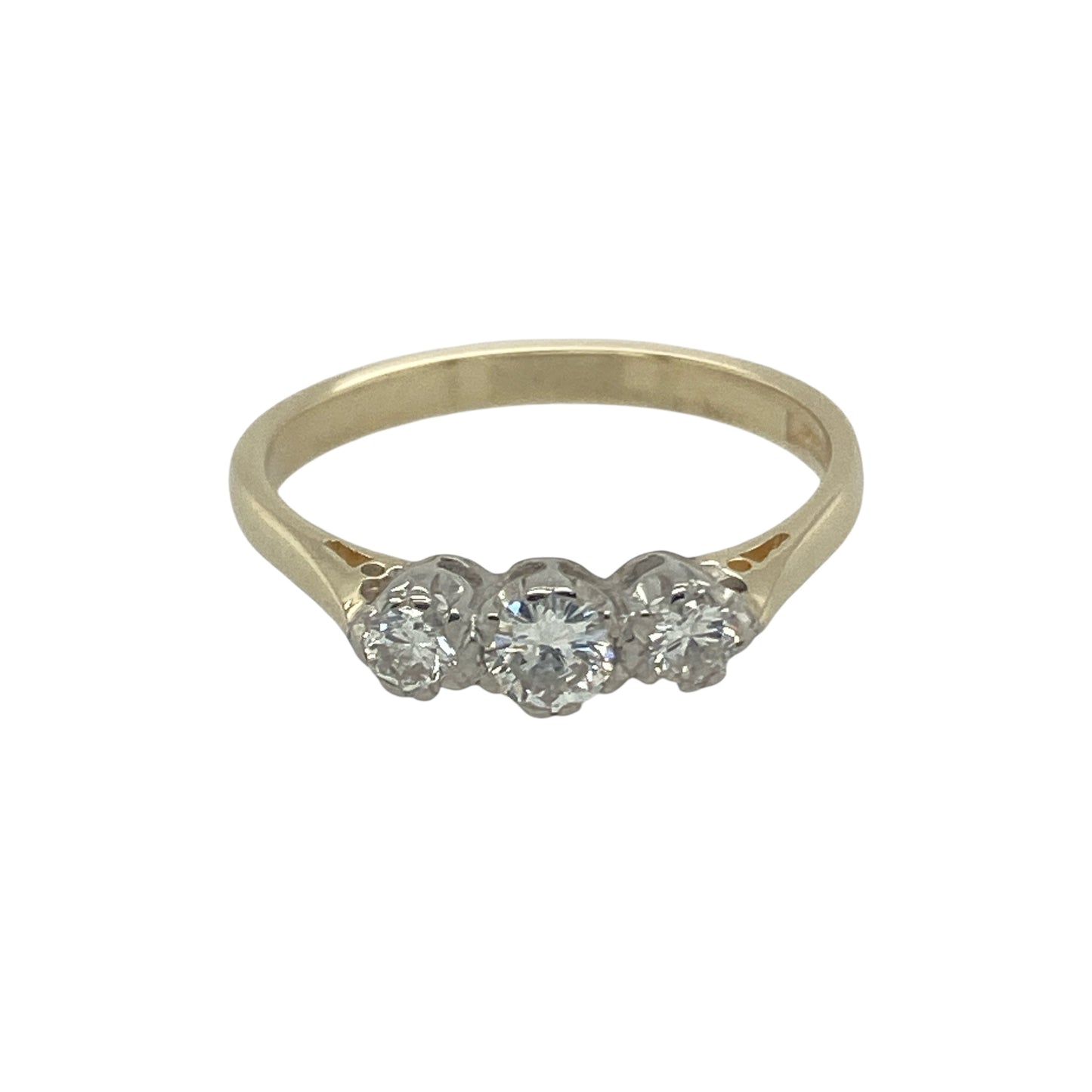 9ct Gold & Diamond Set Trilogy Ring