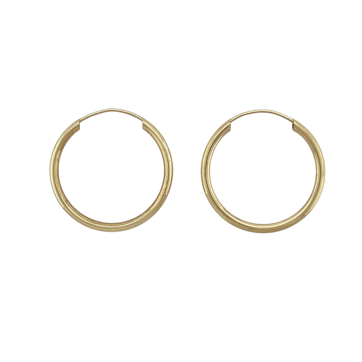 9ct Gold Plain Sleeper Earrings