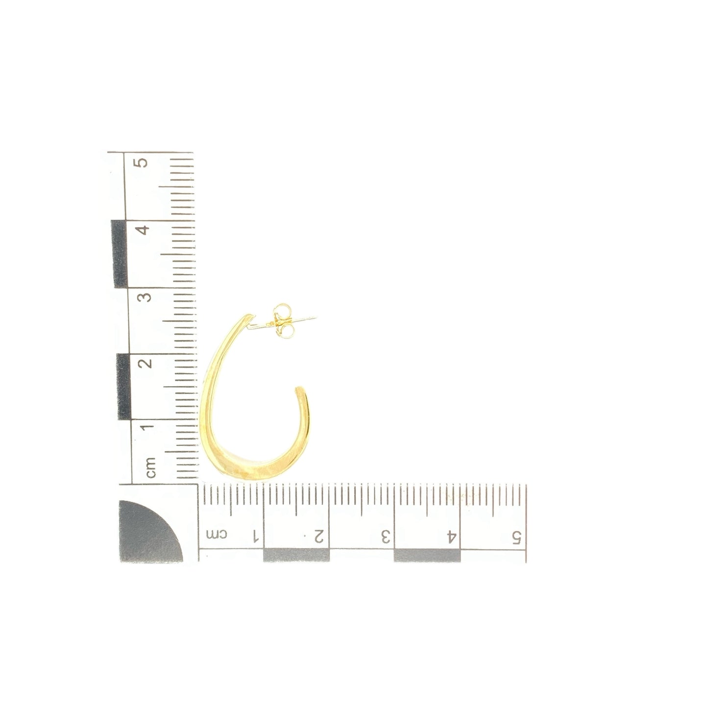 9ct Gold Polished Hoop Stud Earrings