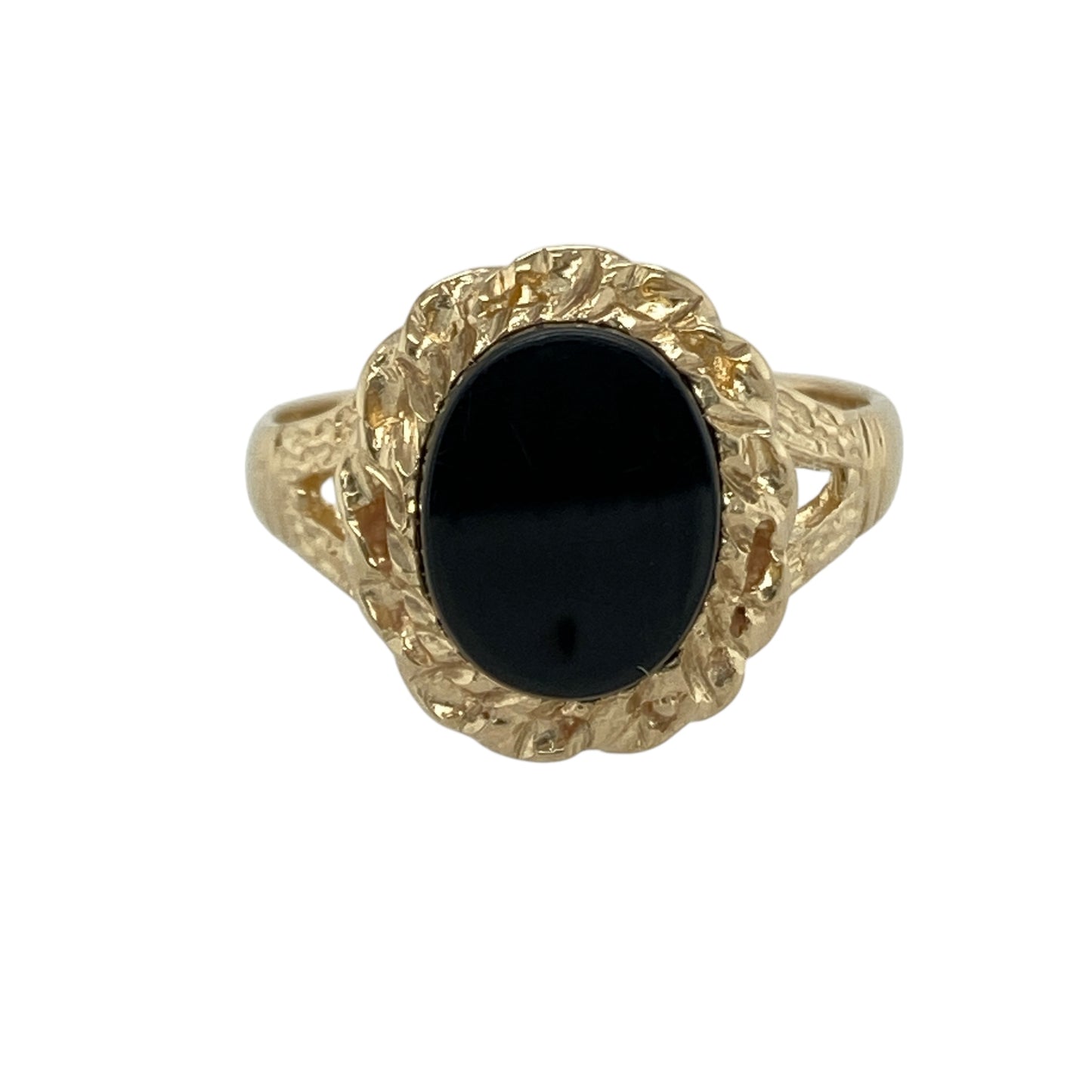 9ct Gold & Onyx Set Ring