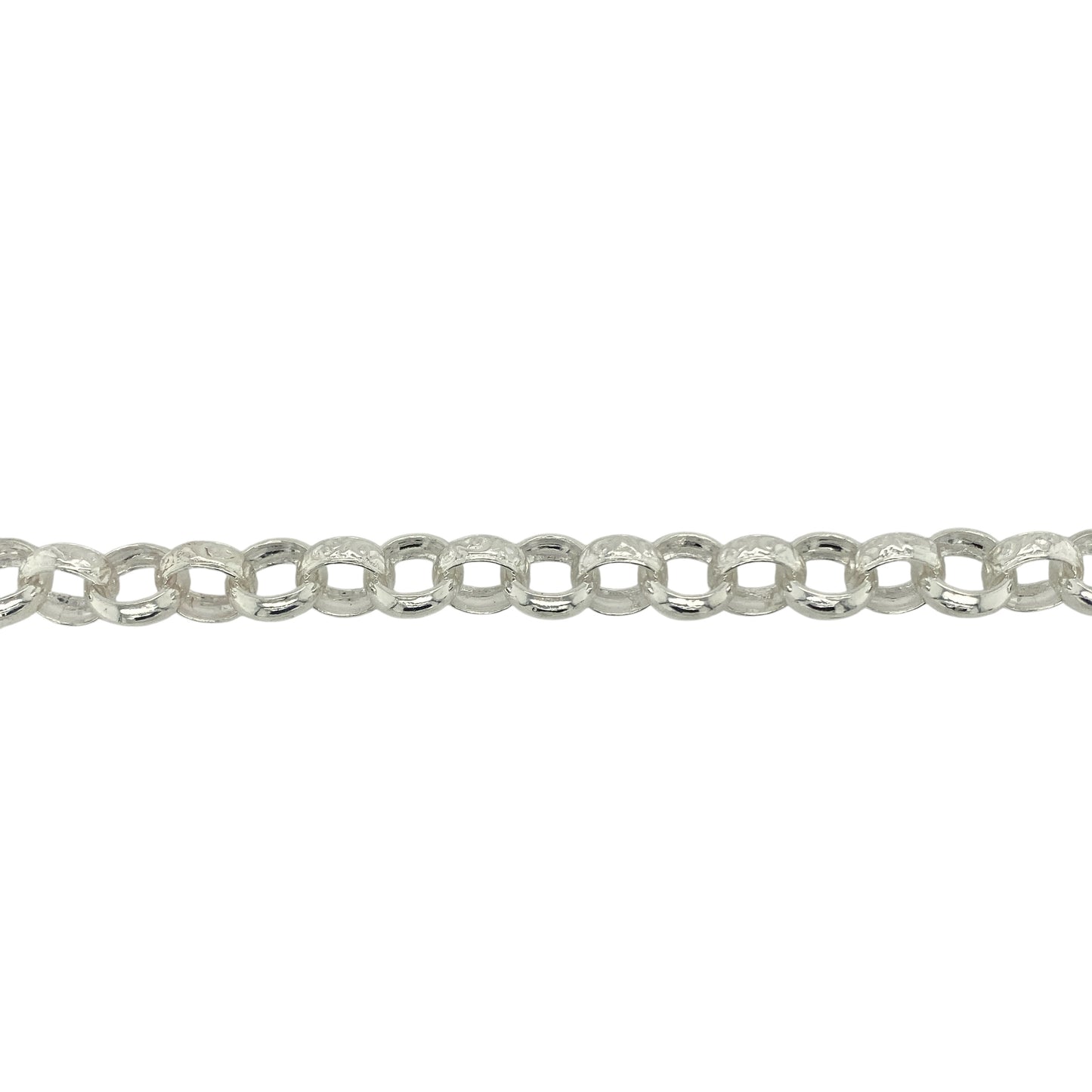 New 925 Solid Silver 8.5" Patterned Belcher Bracelet