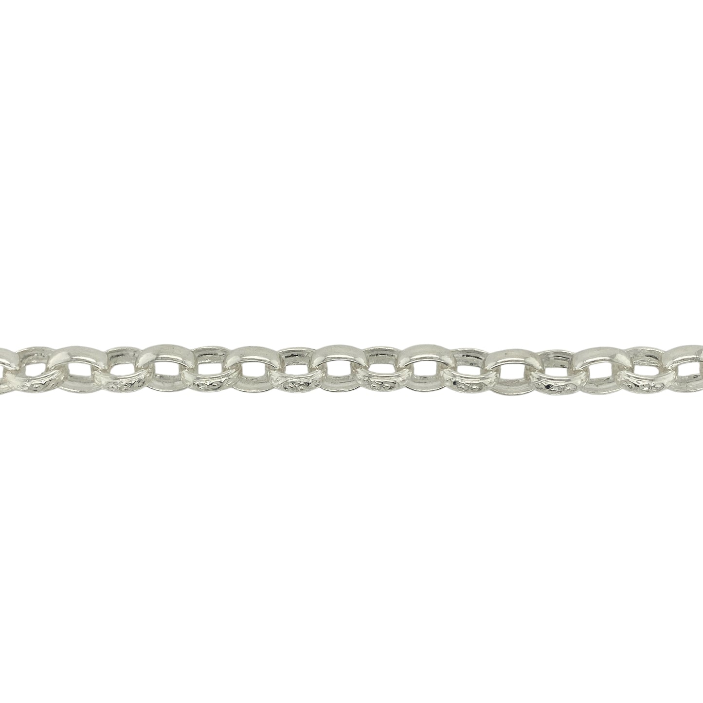 New 925 Solid Silver 8" Patterned Belcher Bracelet