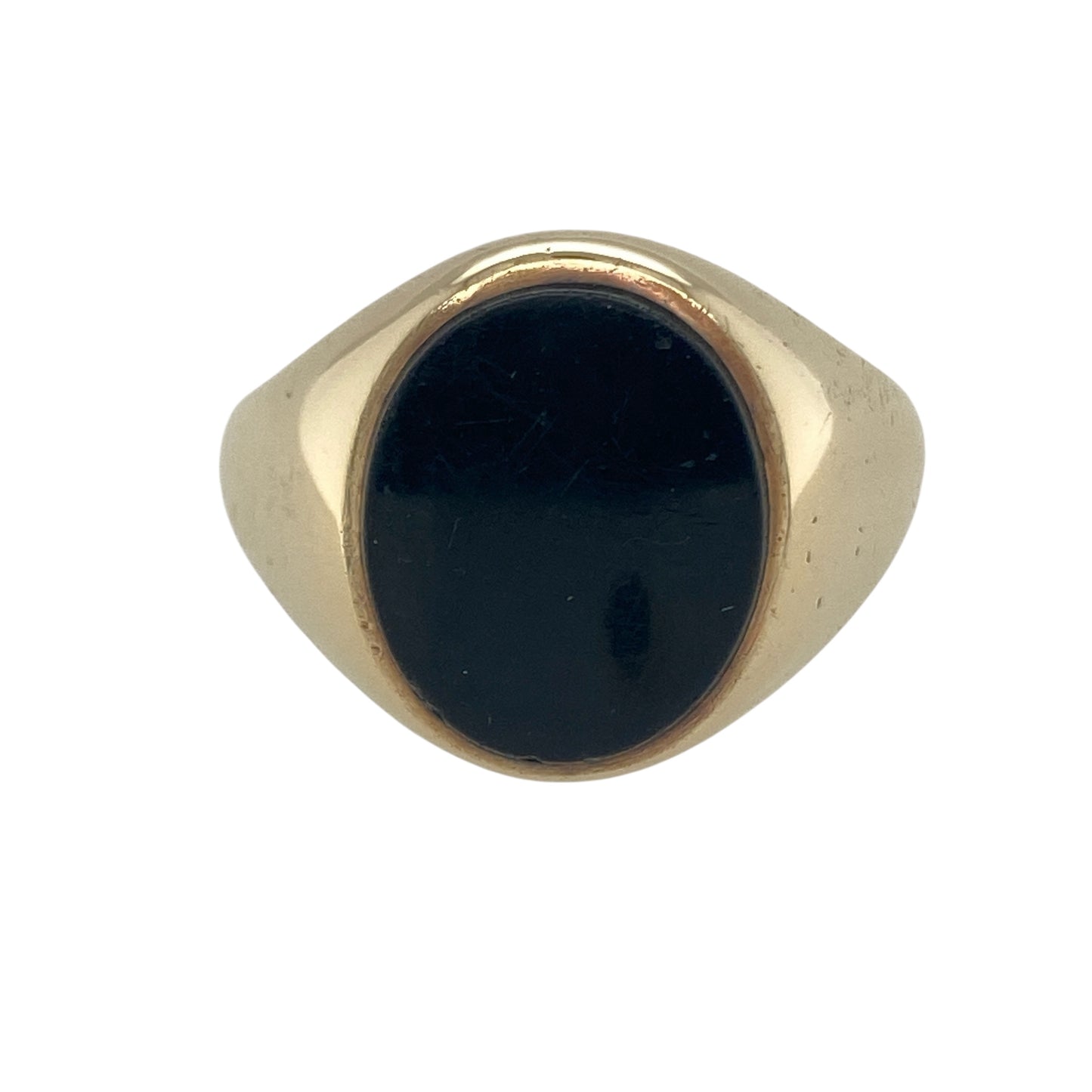 9ct Gold & Onyx Set Oval Signet Ring