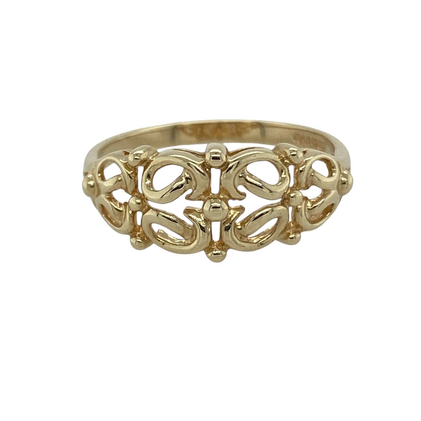 9ct Gold Open Filigree Style Knot Ring