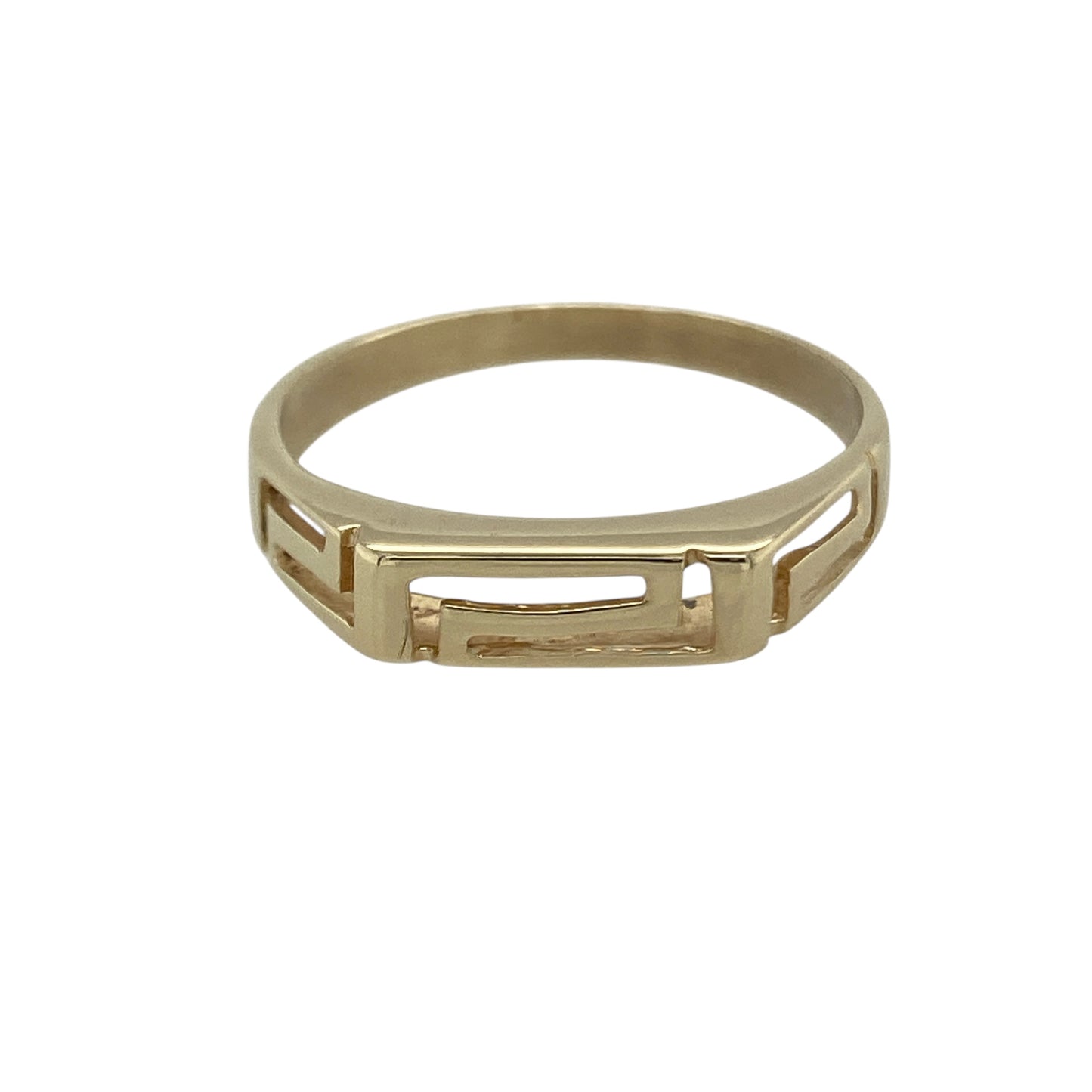 9ct Gold Open Greek Key Style Ring