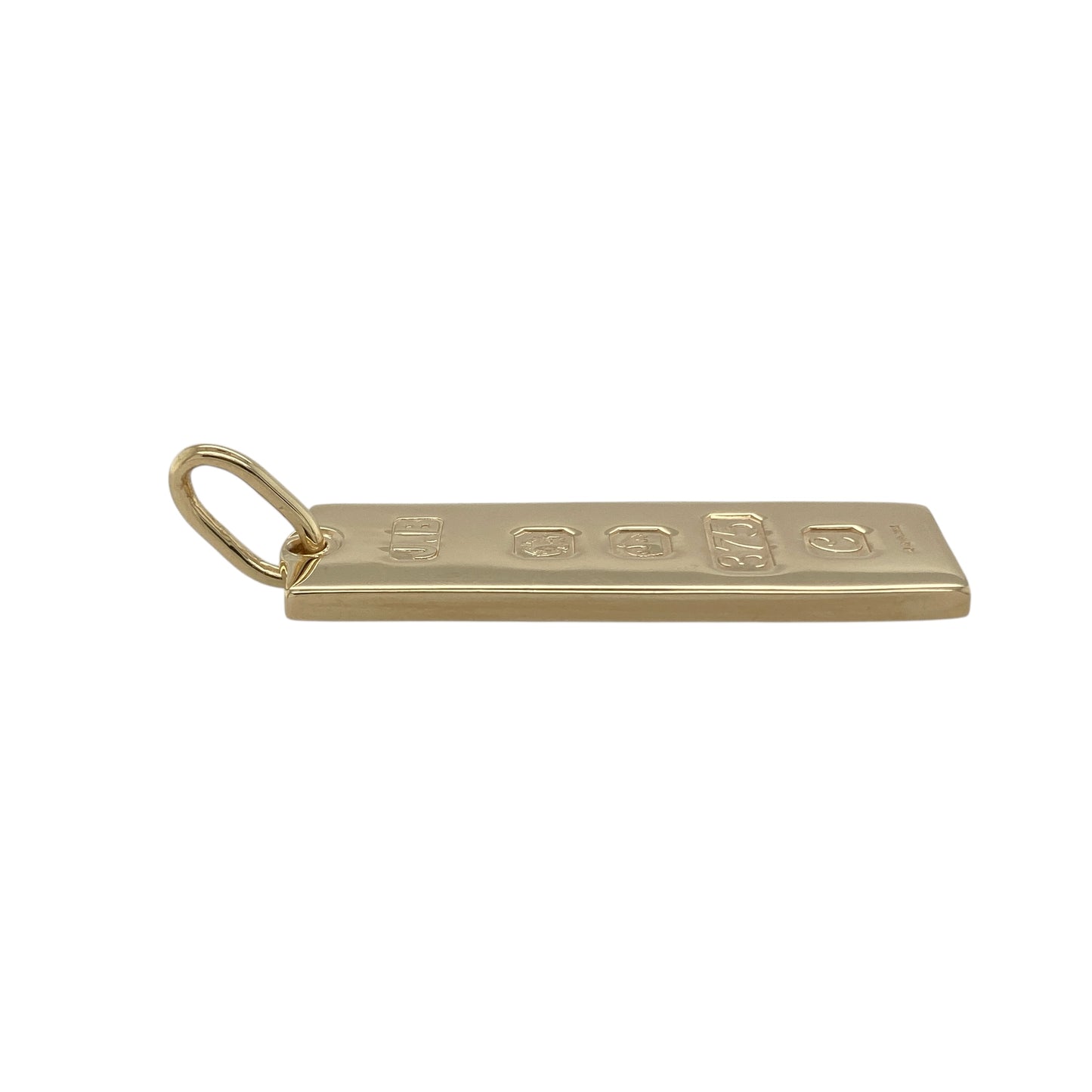 9ct Solid Gold Hallmarked Ingot Bar Pendant