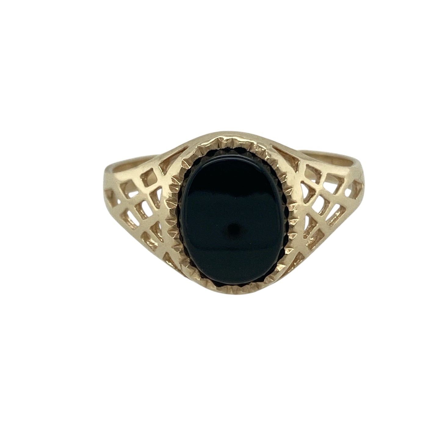 9ct Gold & Onyx Set Oval Signet Ring
