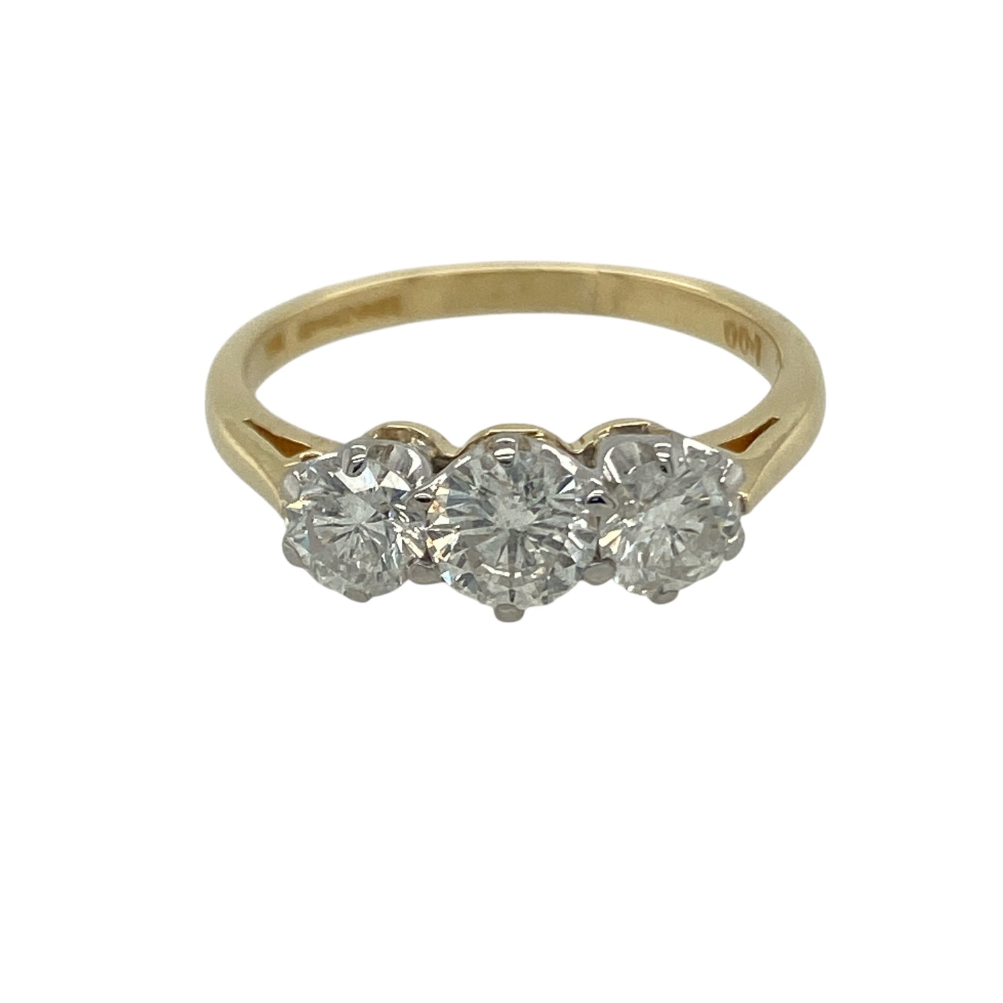 18ct Gold & Diamond Set Trilogy Ring
