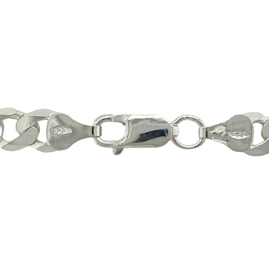 Bring bold sophistication and timeless shine to your collection with this new 925 solid silver 24" curb chain, combining classic craftsmanship with a polished modern finish—perfect for statement wear or elevated everyday style.
Design: The chain features a traditional curb link style with flat, interlocking links measuring 7mm wide, offering a sleek, reflective surface and a strong, masculine look.