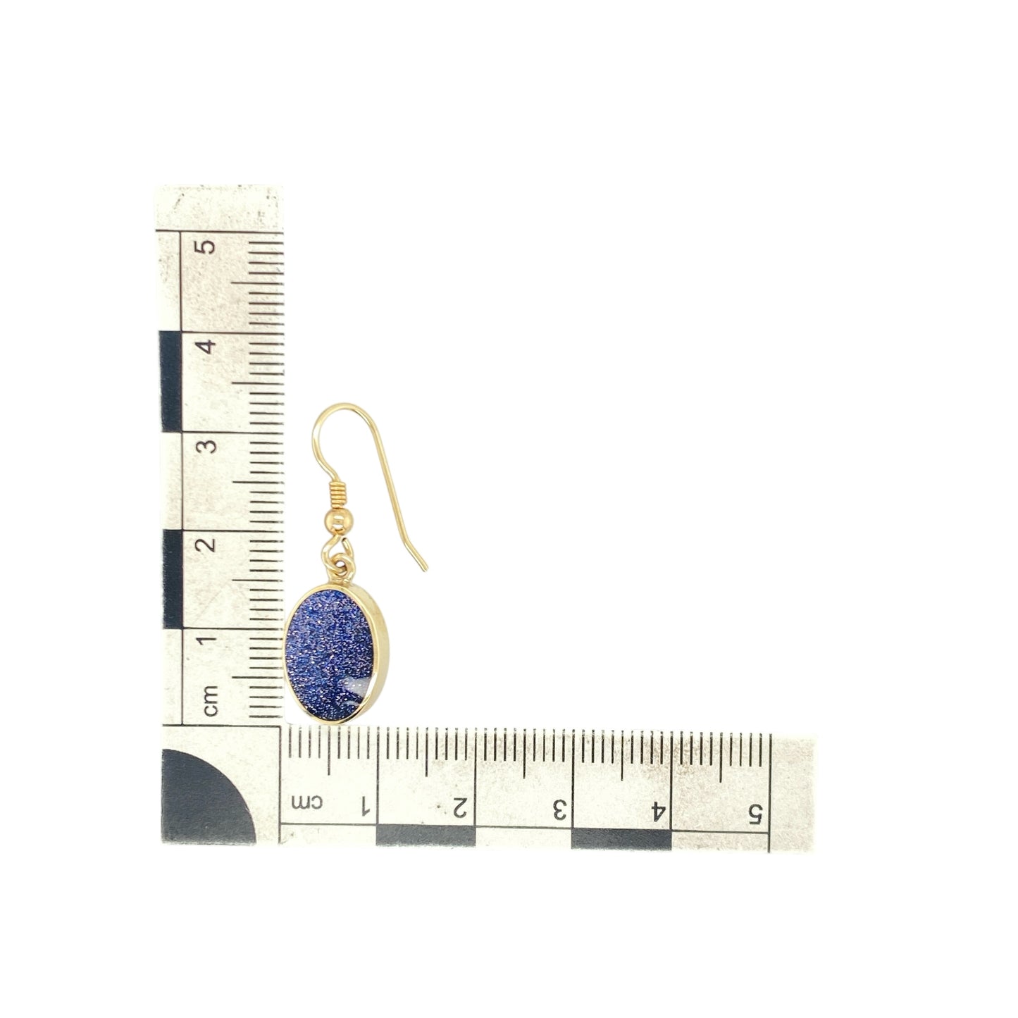 9ct Gold Starstone & Mother of Pearl Set Oval Drop Earrings