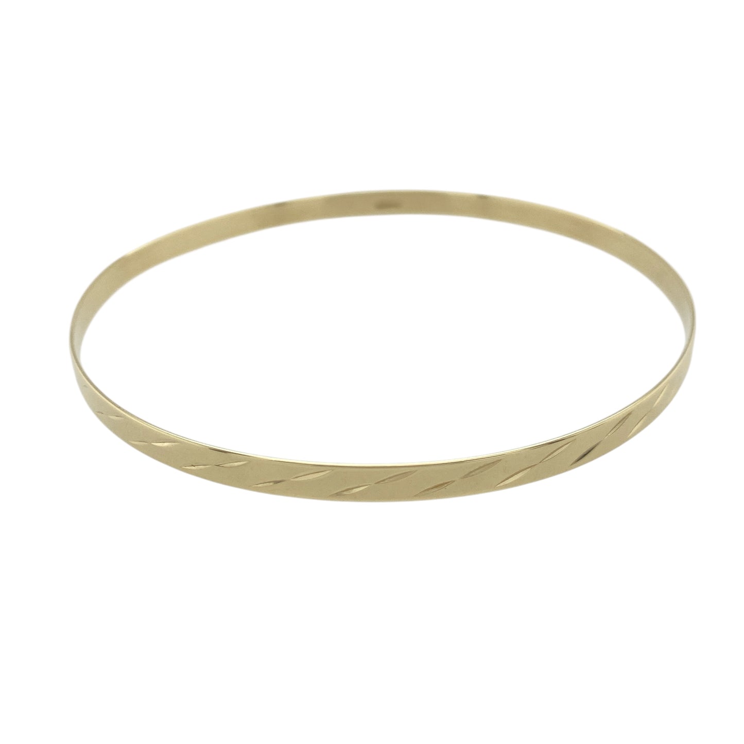 9ct Solid Gold Patterned Bangle