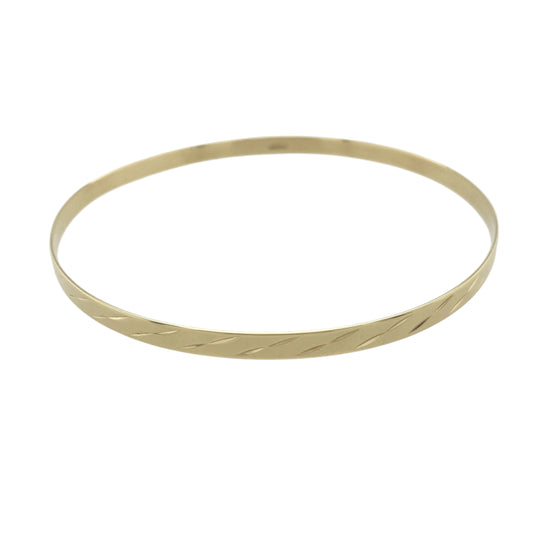 9ct Solid Gold Patterned Bangle