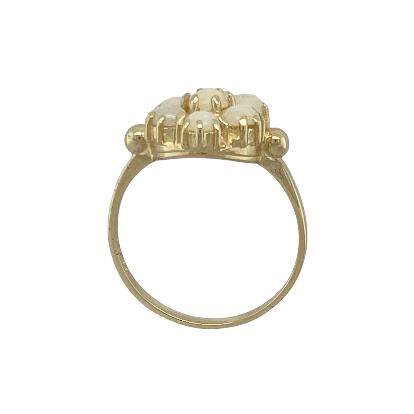9ct Gold & Opalique Set Cluster Ring