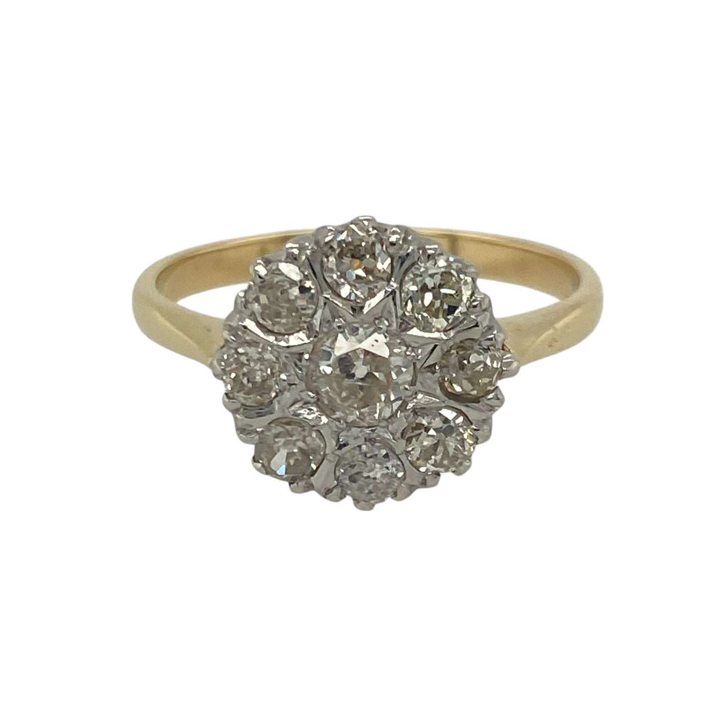 18ct Gold & Diamond Set Cluster Ring