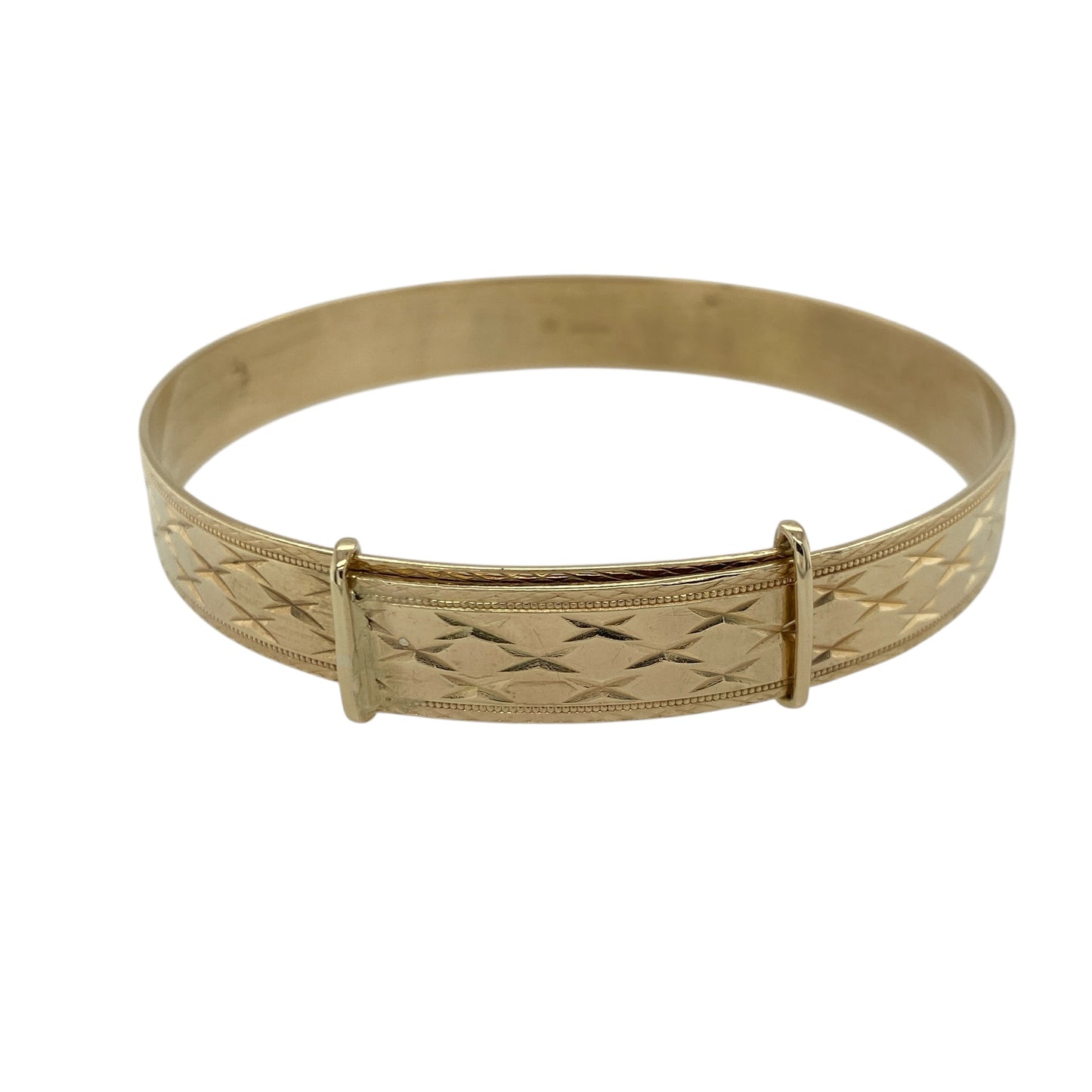 9ct Gold Patterned Expanding Bangle