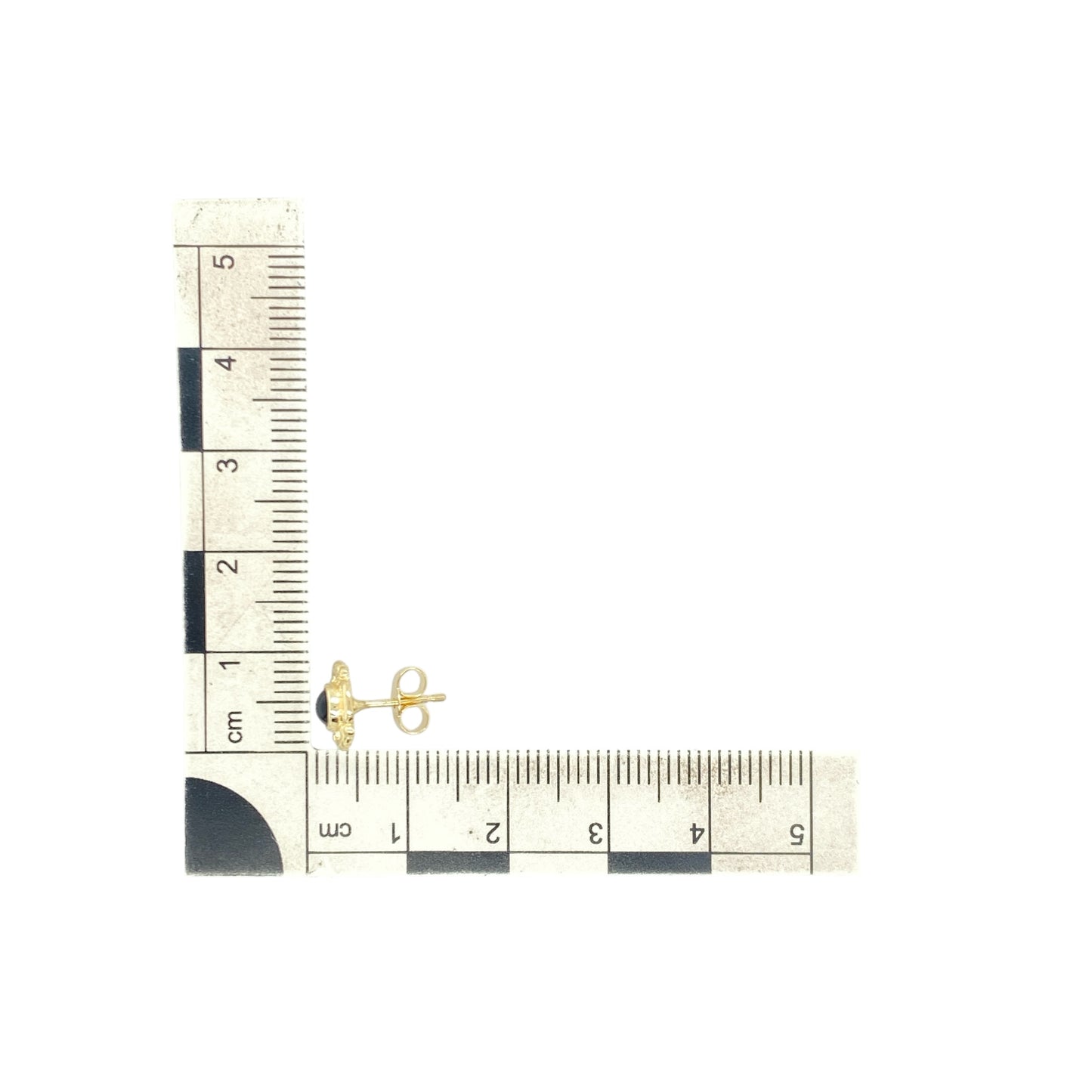 9ct Gold & Onyx Set Fancy Stud Earrings