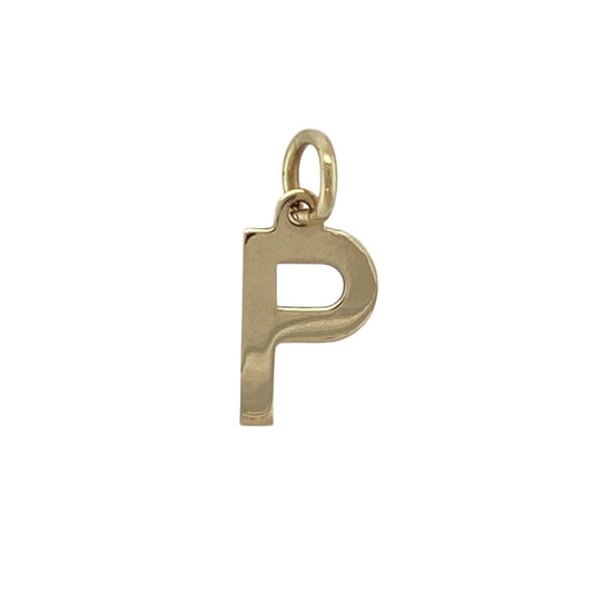 9ct Gold Initial 'P' Pendant