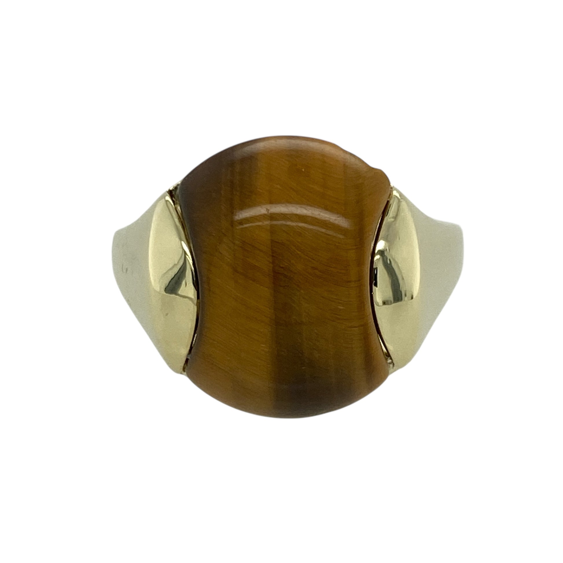 14ct Gold & Tiger's Eye Cabochon Set Signet Ring