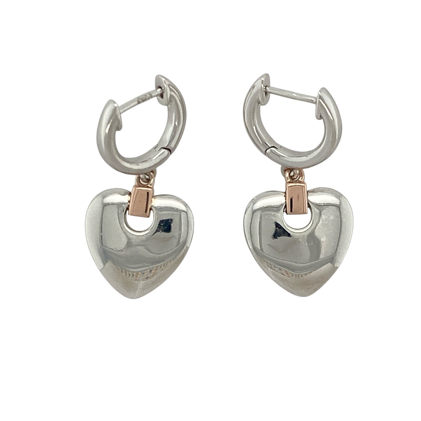 925 Silver Clogau Heart Drop Earrings