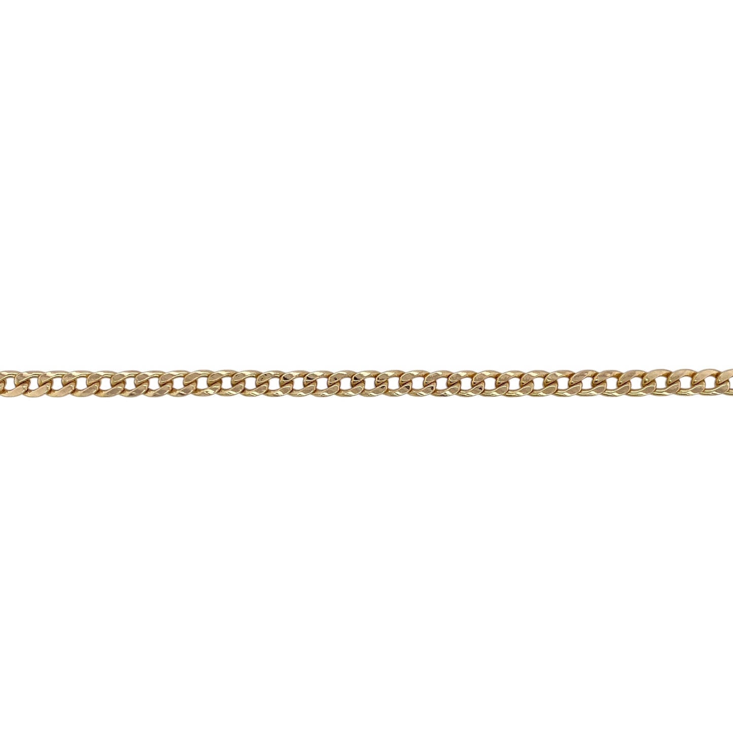 9ct Gold 7.5" Hollow Curb Bracelet