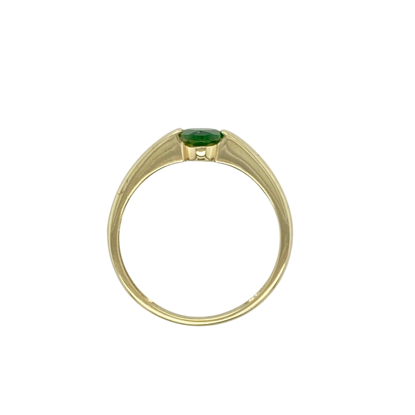 9ct Gold Oval Set Chrome Diopside Stone Ring