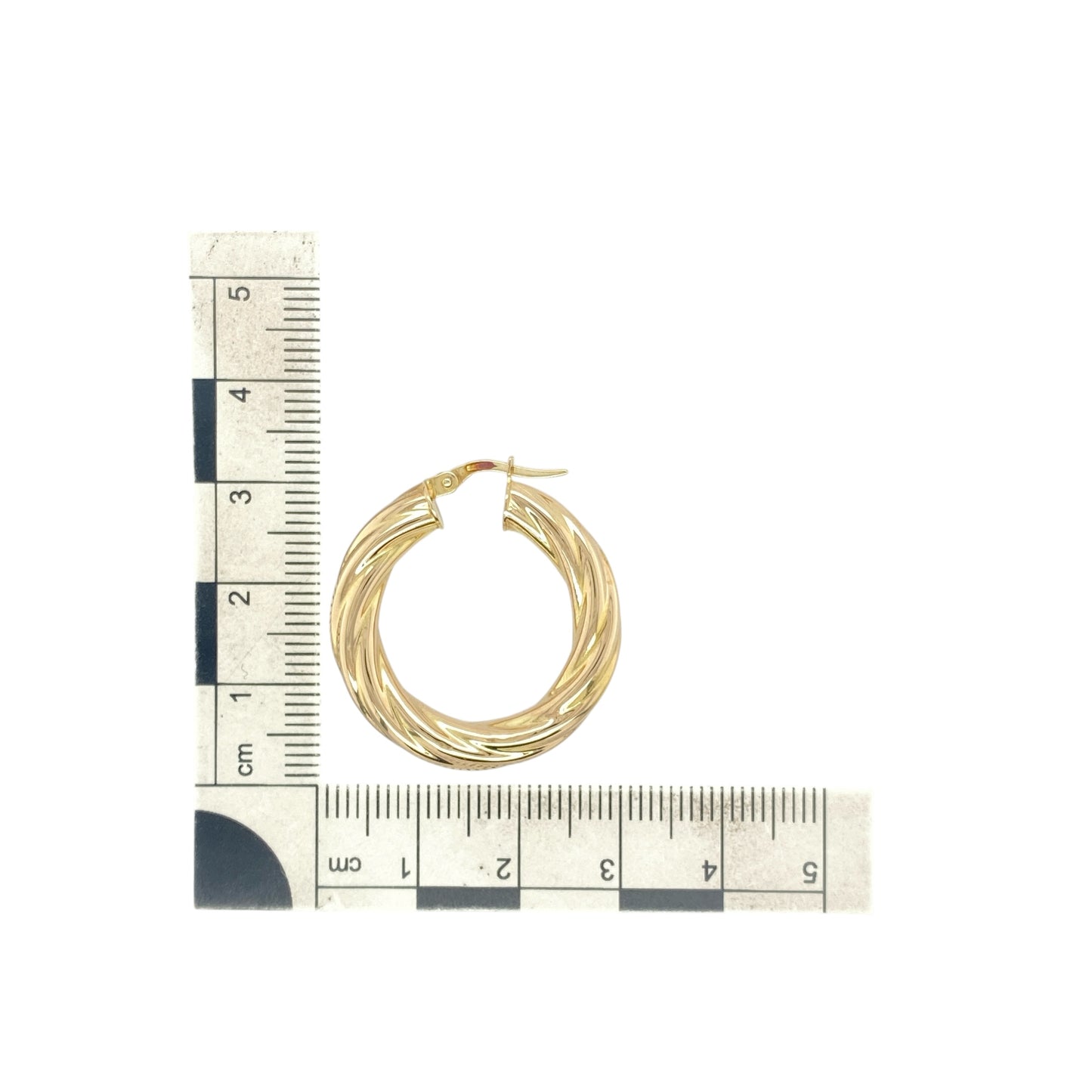 9ct Gold Twisted Hoop Creole Earrings