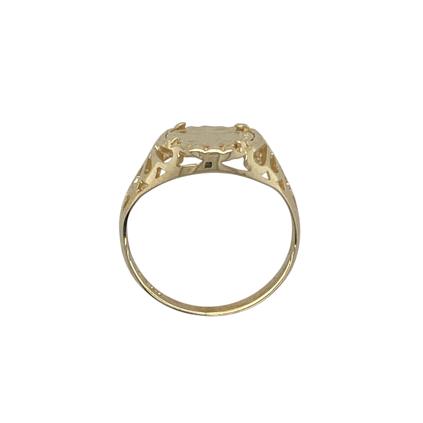 9ct Gold Mexican Style Coin Signet Ring