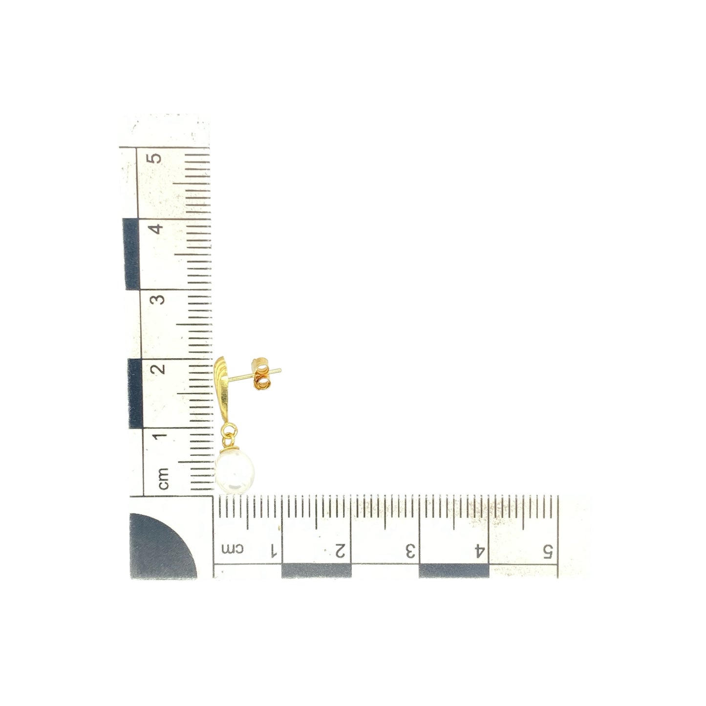 9ct Gold & Pearl Set Drop Earrings