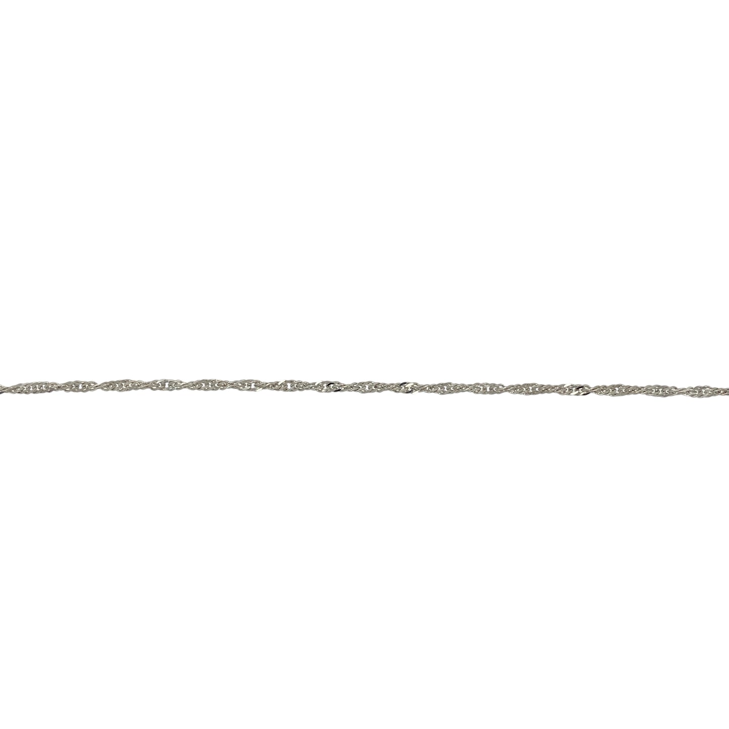 9ct White Gold 7.5" Singapore Bracelet