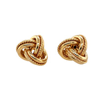Load image into Gallery viewer, Preowned 9ct Yellow Gold 15mm Large Loose Knot Stud Earrings with the weight 3.70 grams
