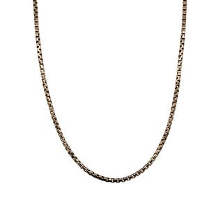 9ct Gold 15" - 17" Adjustable Rounded Box Chain