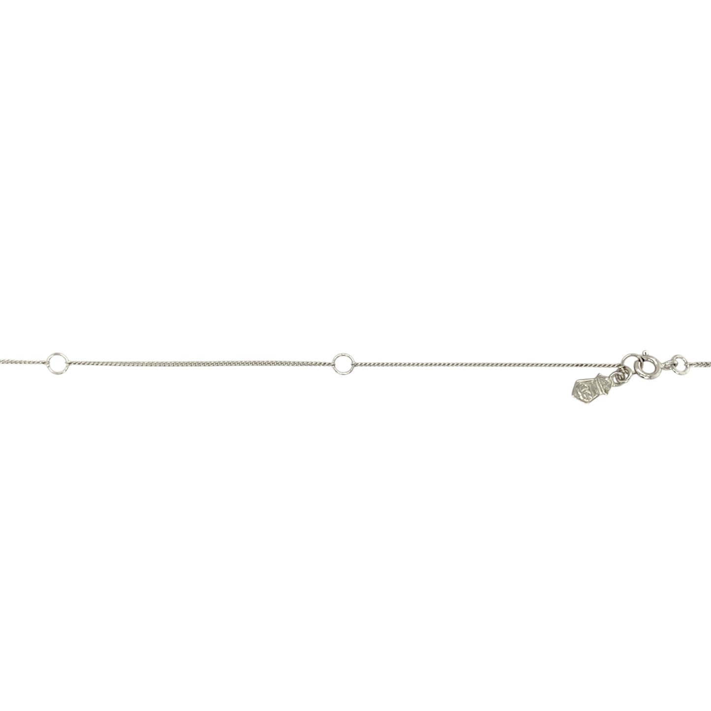 925 Silver & White Topaz Set Clogau 18" - 22" Necklace