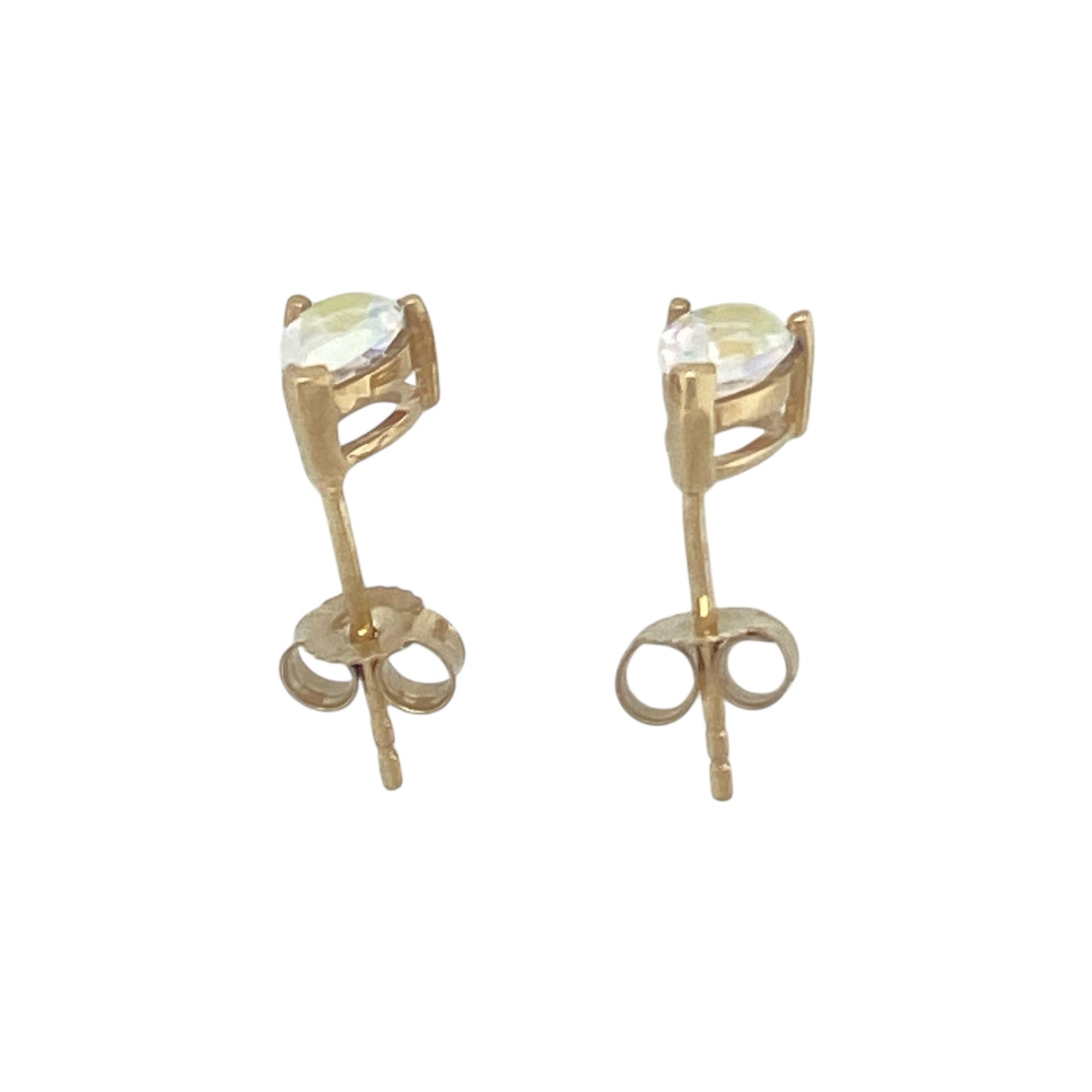 9ct Gold & Mystic Topaz Teardrop Stud Earrings