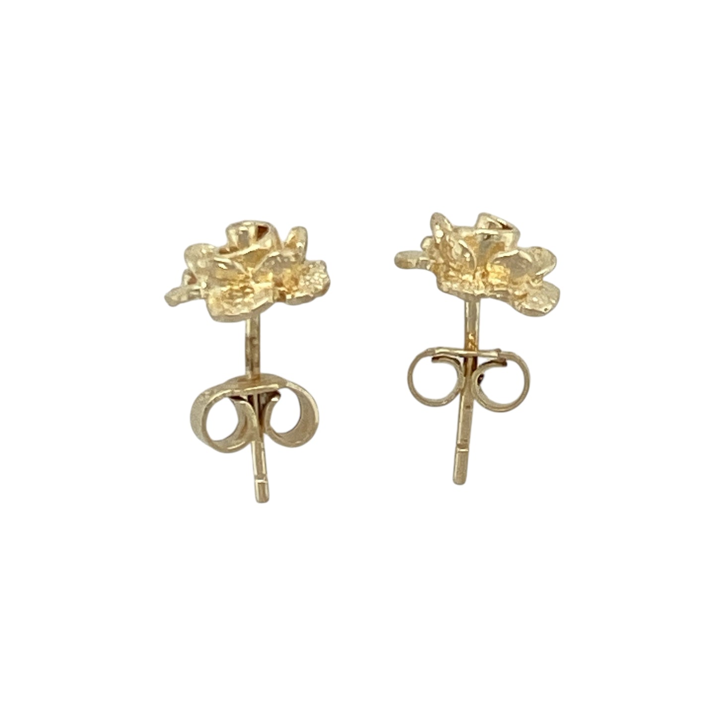 9ct Gold Flower Stud Earrings