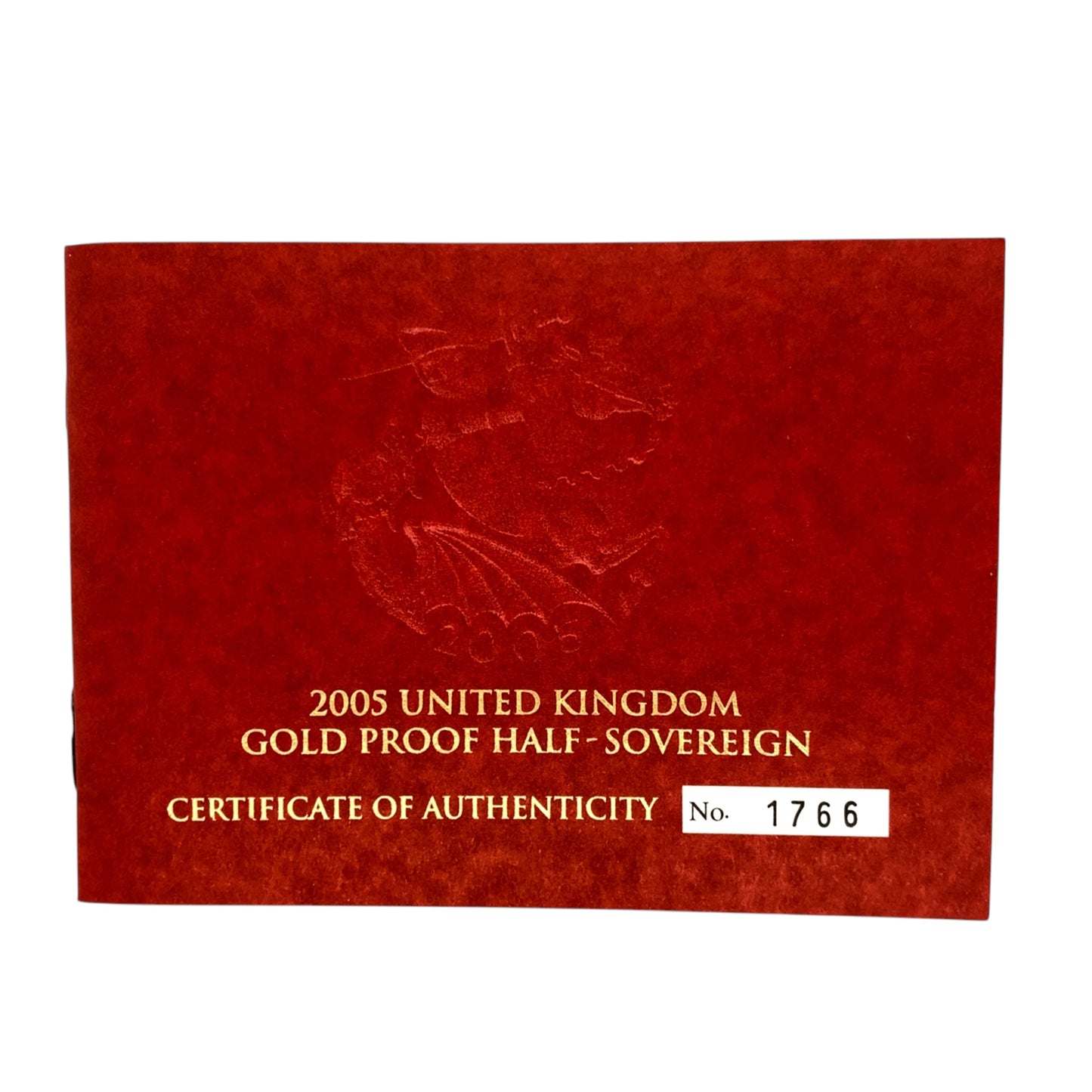 2005 Queen Elizabeth 22ct Gold Proof Half Sovereign