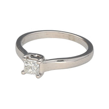 Load image into Gallery viewer, Preowned Platinum &amp; Diamond Set Solitaire Ring in size K with the weight 4.10 grams. The diamond is approximately 40pt with approximate clarity Si and colour J - K
