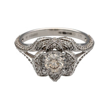 Load image into Gallery viewer, New 9ct White Gold &amp; Diamond Set Flower Ring
