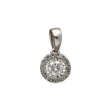 Load image into Gallery viewer, New 9ct White Gold &amp; Diamond Set Halo Pendant
