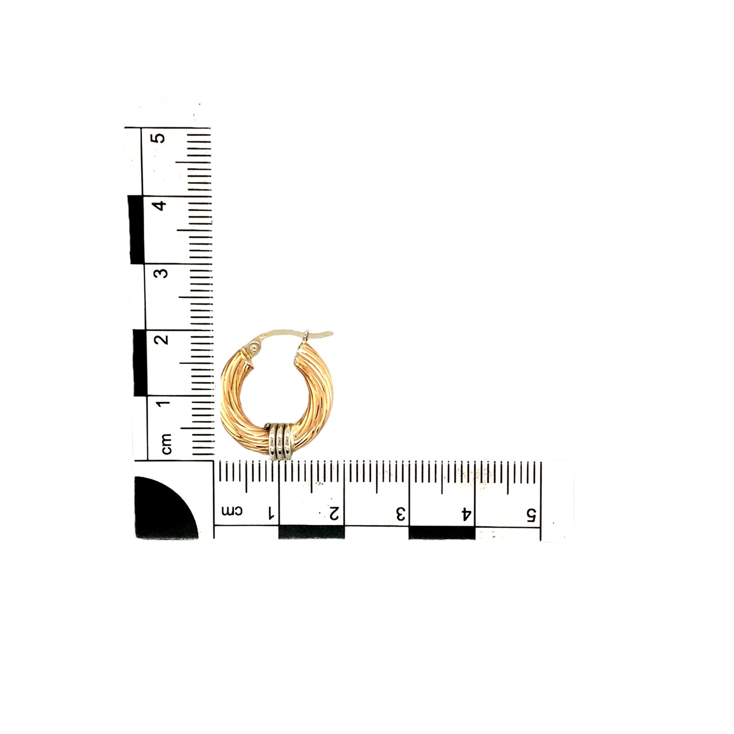 9ct Gold Twisted Hoop Creole Earrings