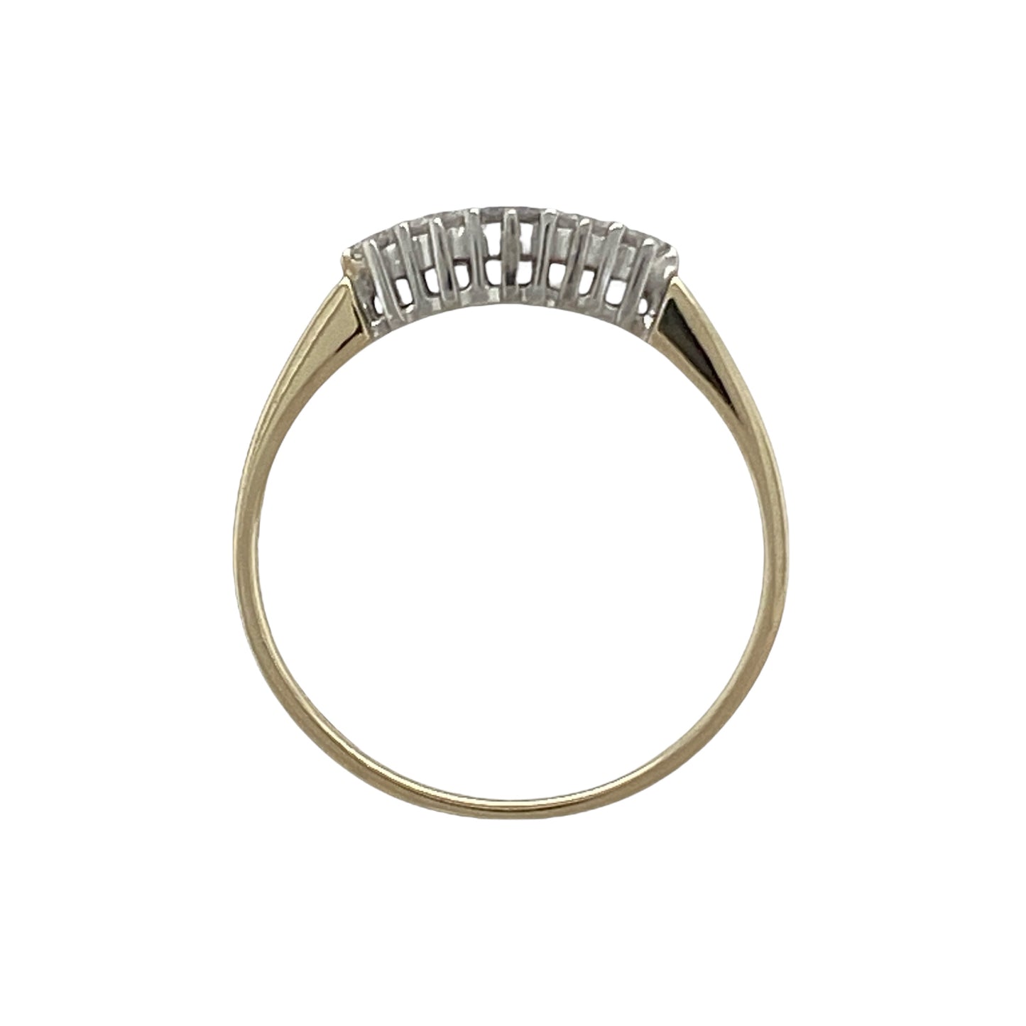 9ct Gold & Diamond Set Five Stone Set Band Ring