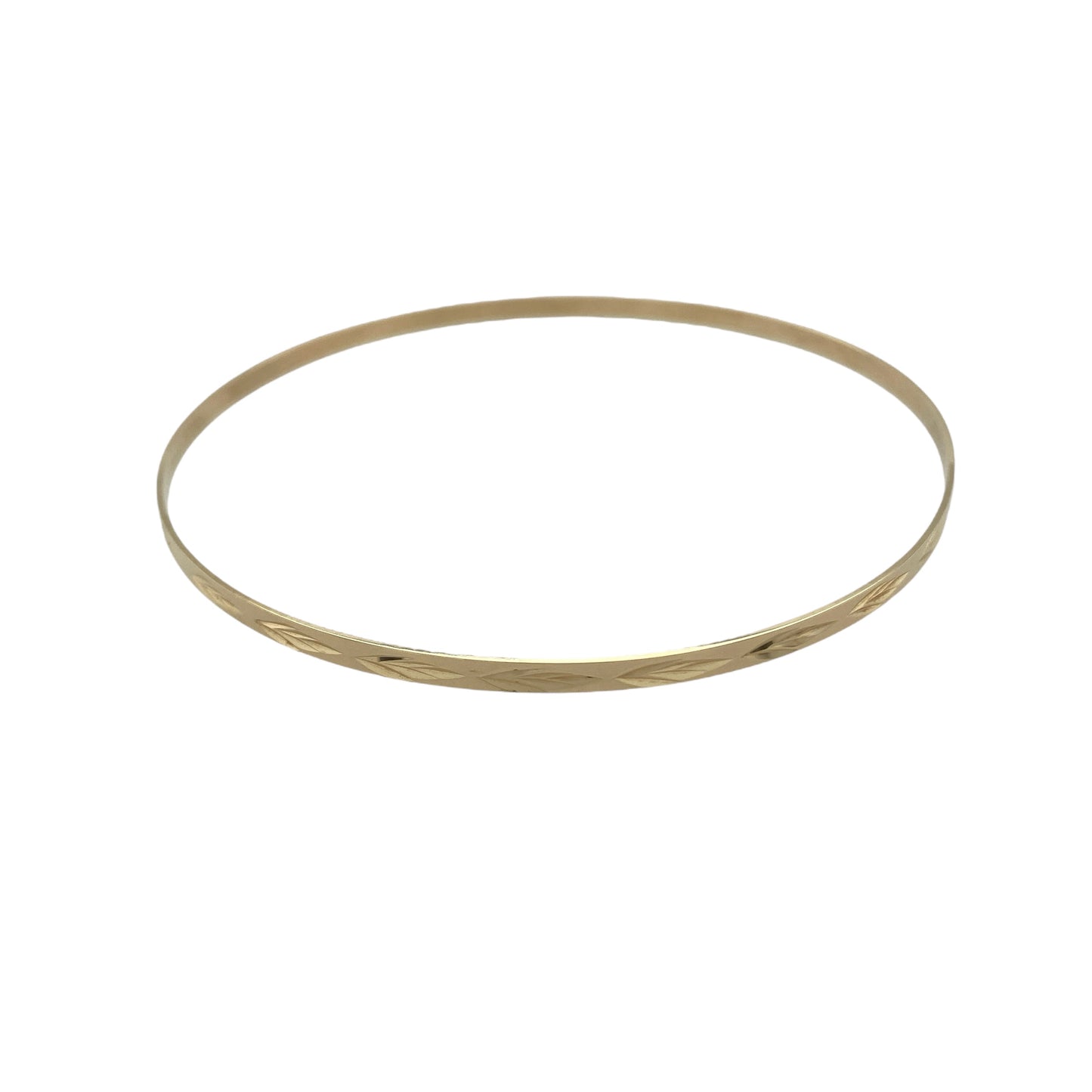 9ct Solid Gold Patterned Bangle