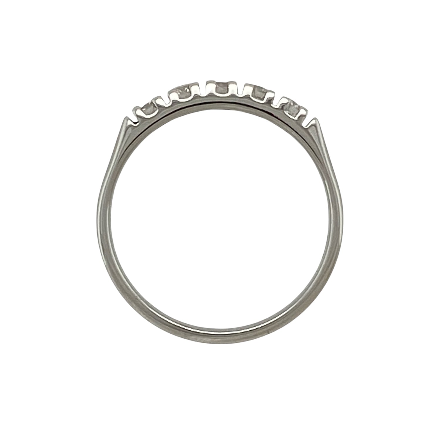 18ct White Gold & Diamond Five Stone Band Ring
