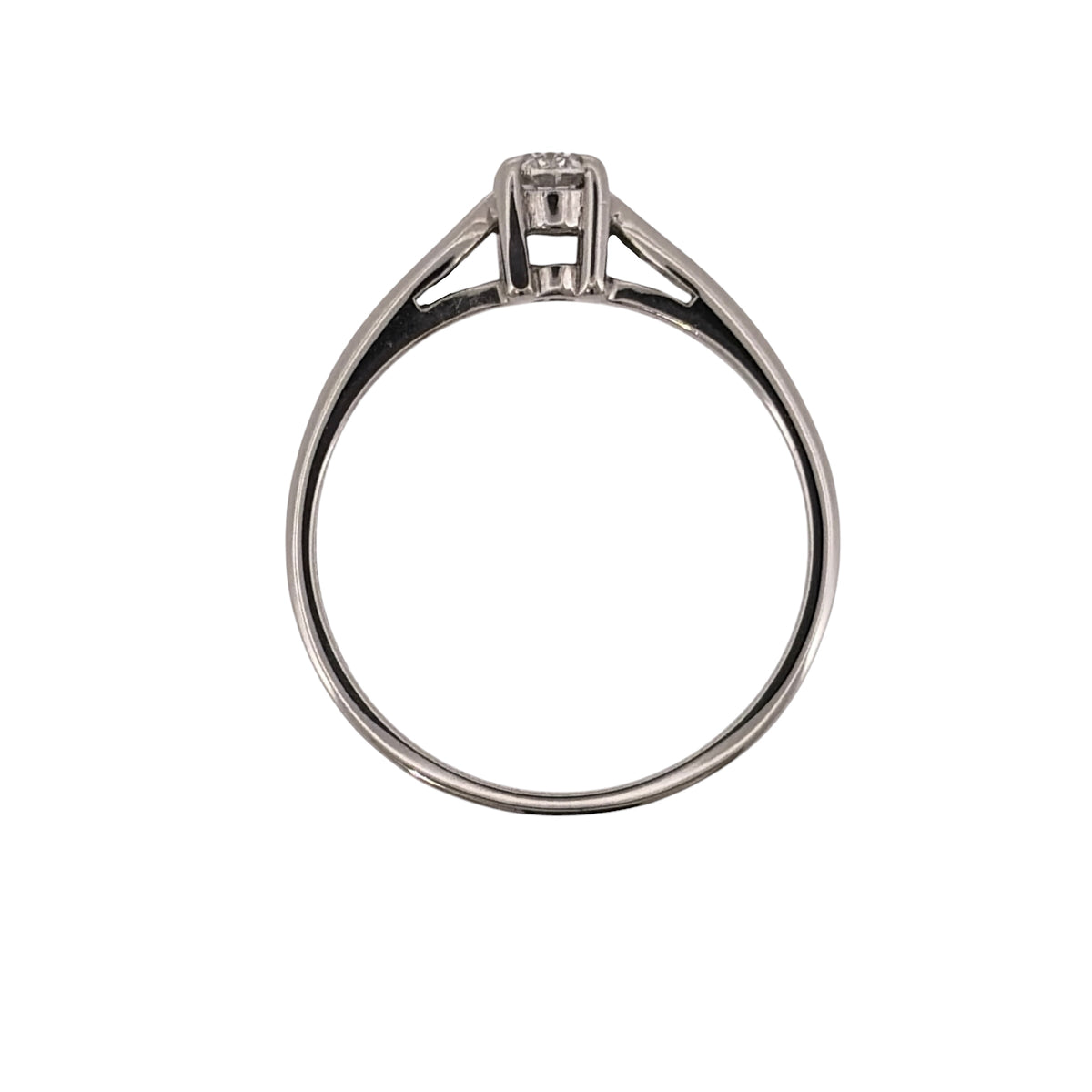 9ct White Gold & Diamond Solitaire Ring