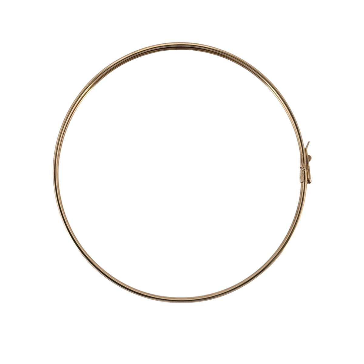 9ct Gold Plain Hinged Bangle