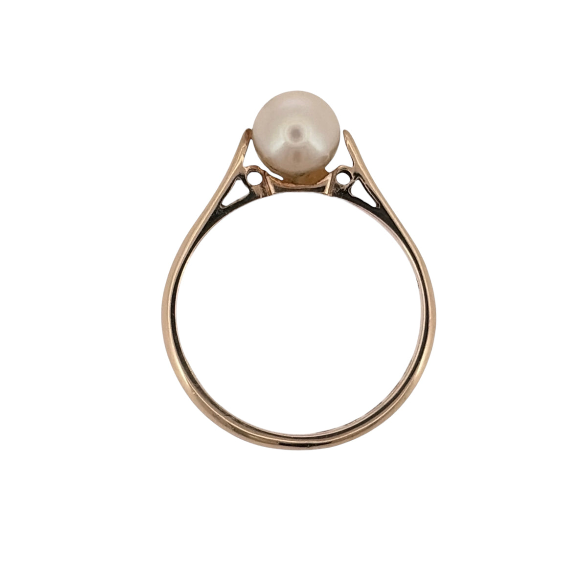 9ct Gold & Pearl Solitaire Ring