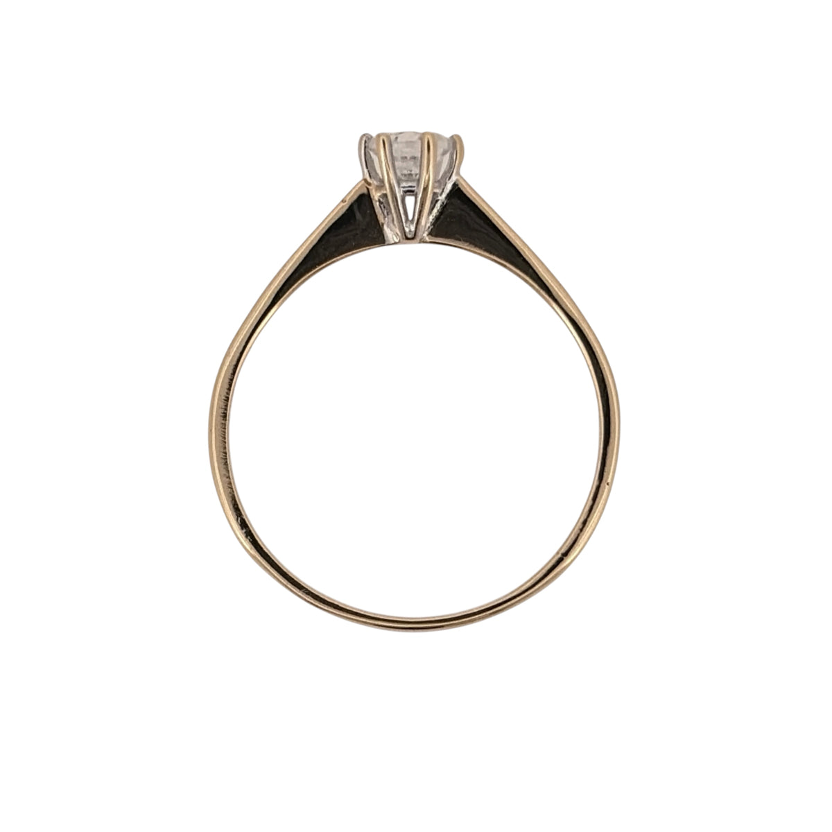 9ct Gold & Cubic Zirconia Solitaire Ring
