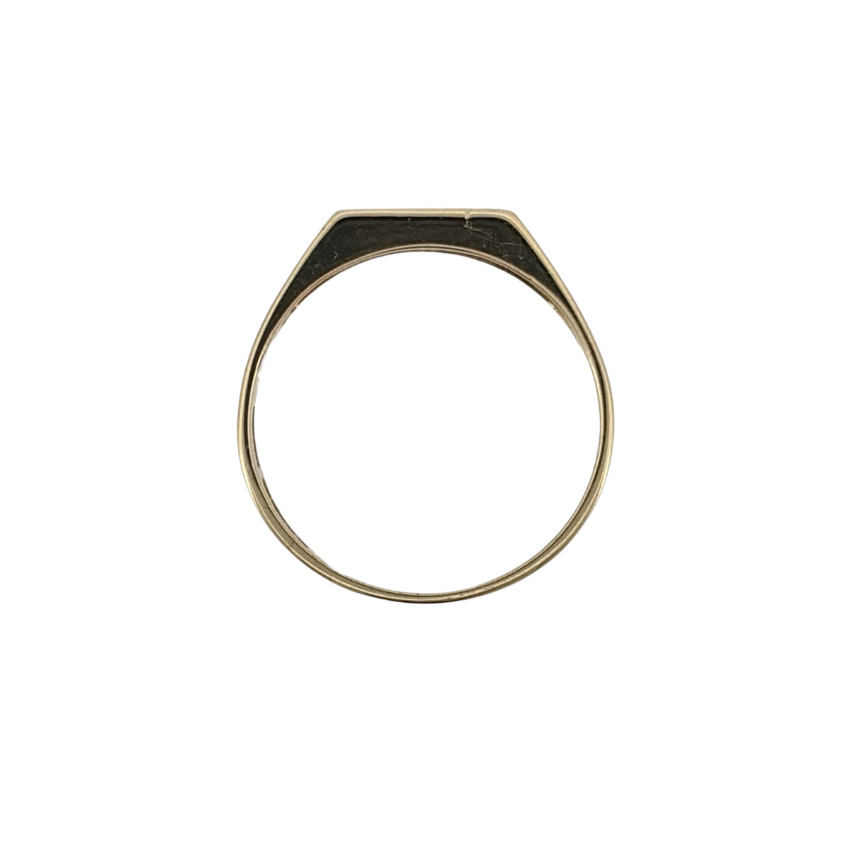 9ct Gold & Diamond Rectangle Signet Ring