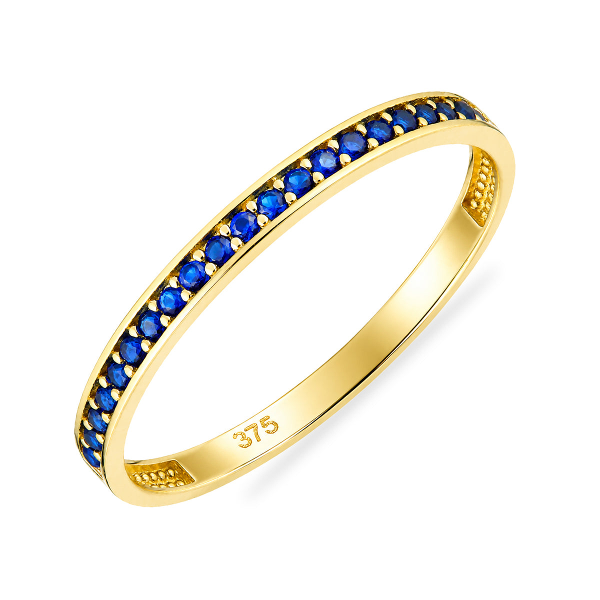 9ct Gold & Sapphire Band Ring