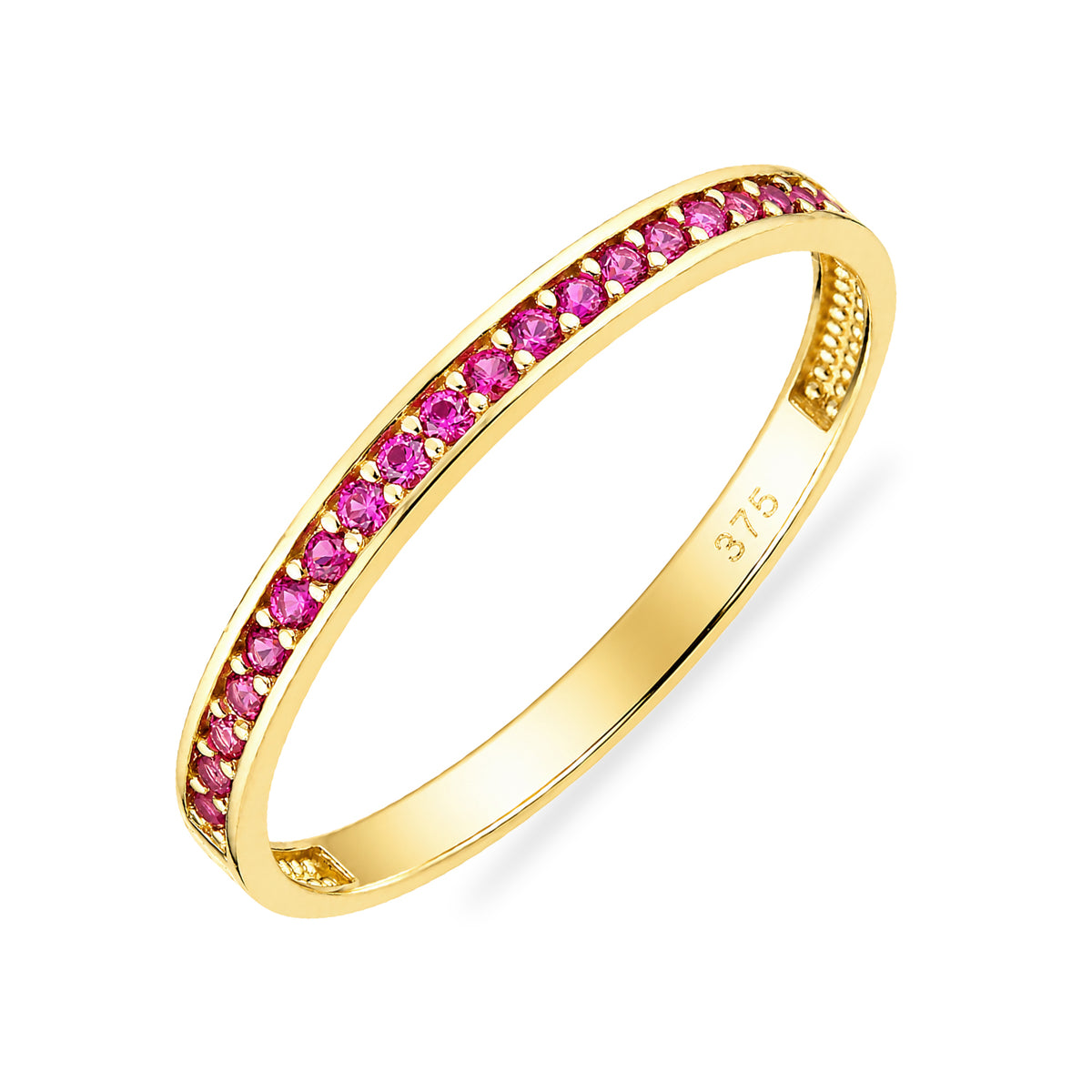 9ct Gold & Ruby Band Ring