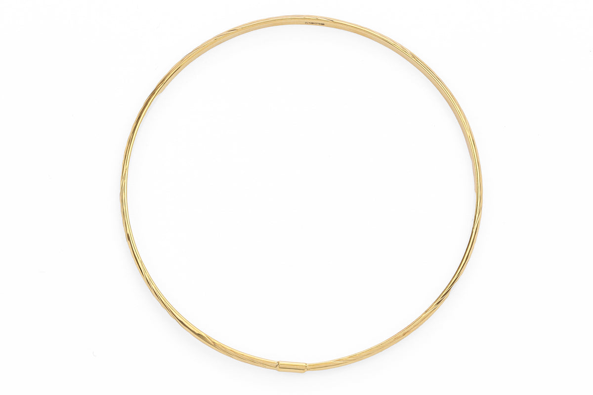 9ct Gold Twist Patterned Bangle